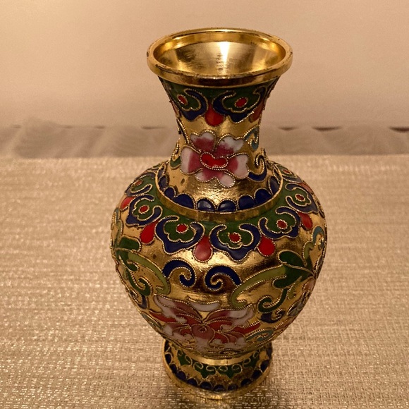 Other - Vintage Cloisonné Colourful Bud Vase